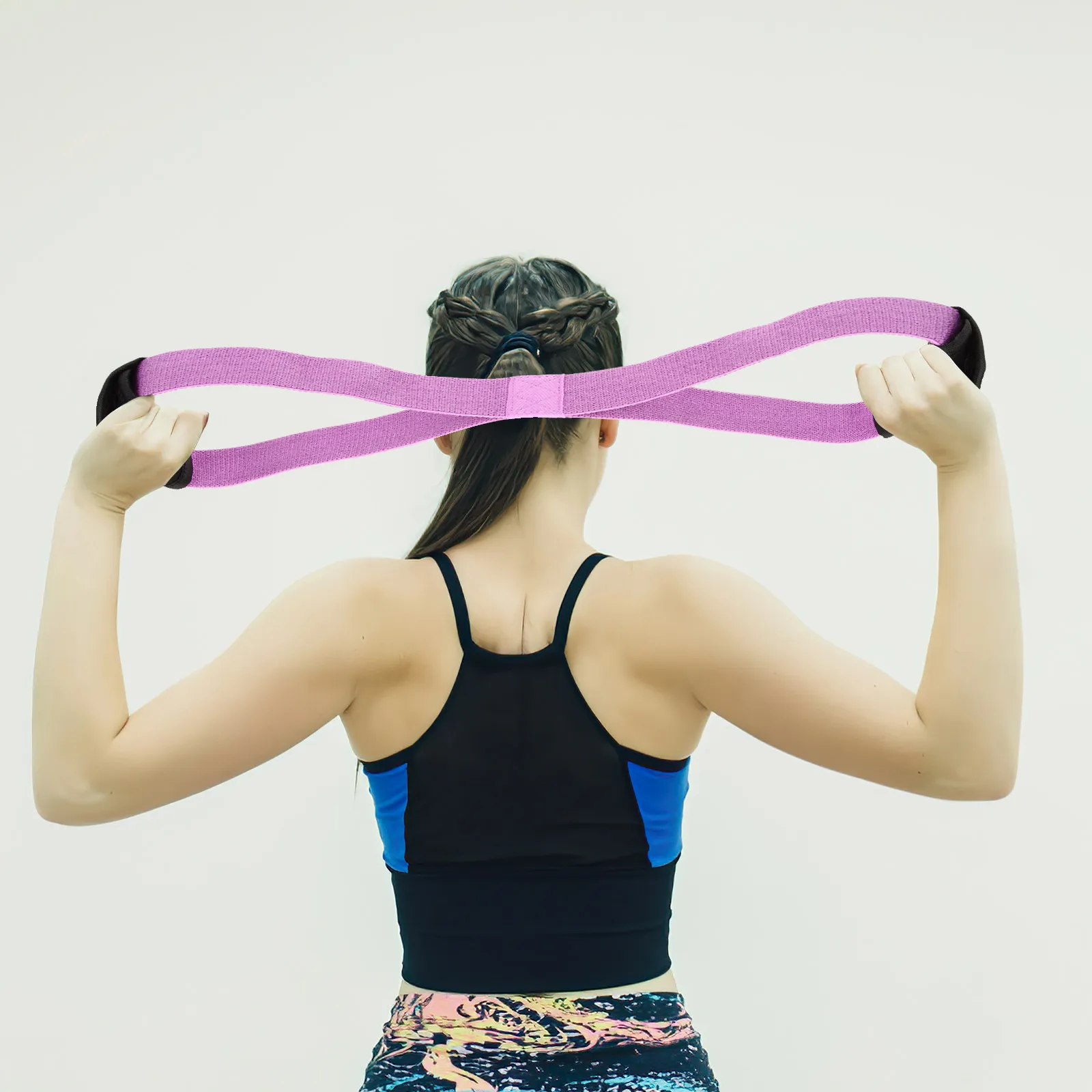 

Эластичная лента для йоги и фитнеса: для растяжки плеч, спины, ног и талии, для тренировок и упражнений