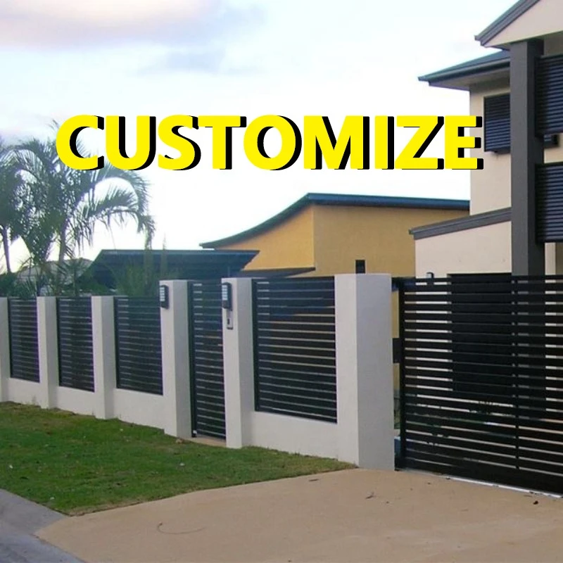 Any Size Custom 2026 New Aluminum Fence Powder Coated Rustproof Outdoor Yard Privacy Screen Easy Install Durable Home Barrier