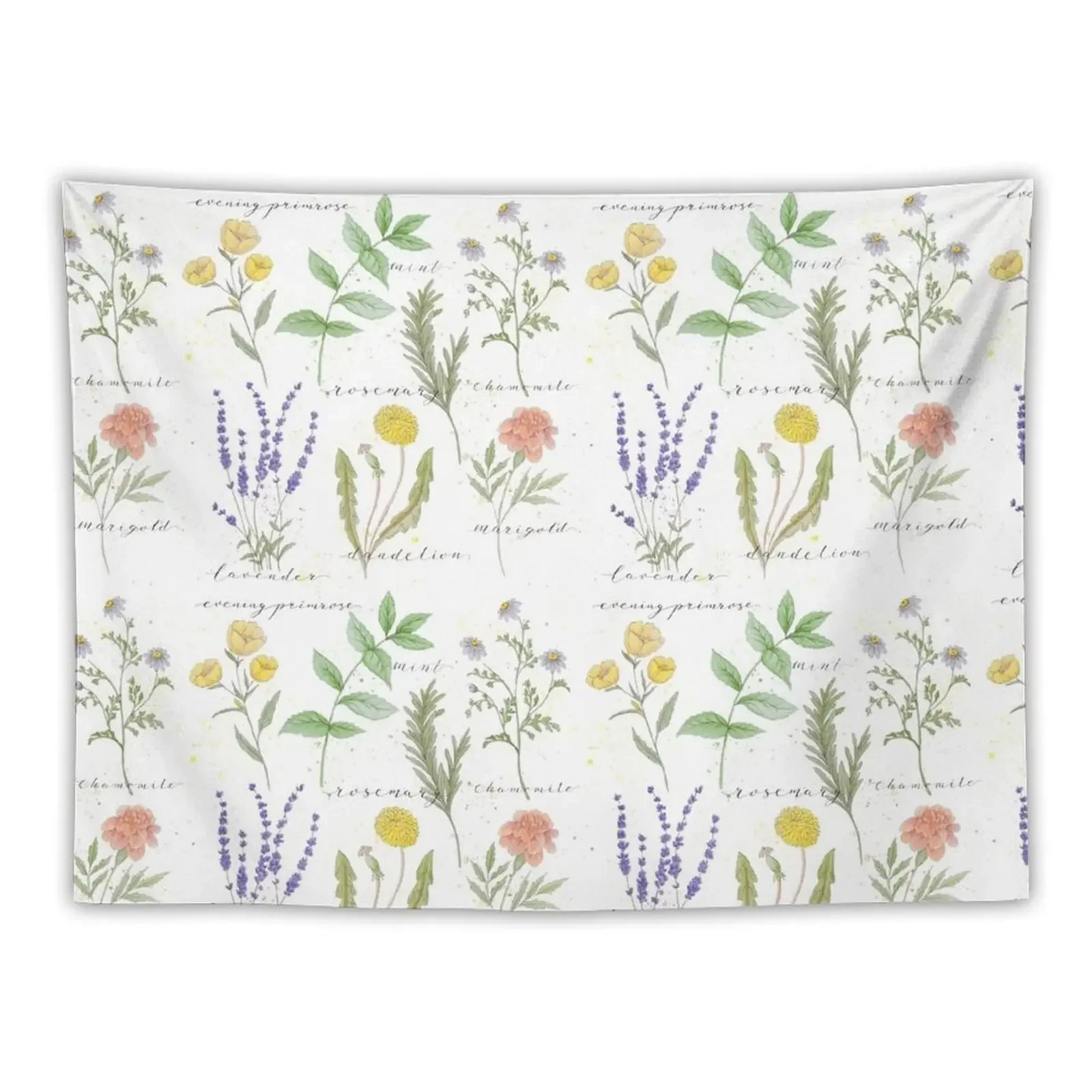 

Medicinal Herbs Tapestry Wall Art Cute Room Things Tapestry