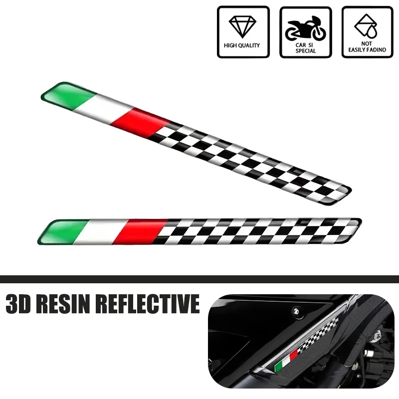 

3D светоотражающий логотип из смолы, шлем, мотоцикл, мотокросс, мотоцикл, наклейки, наклейки с итальянским флагом для Ducati CORSE