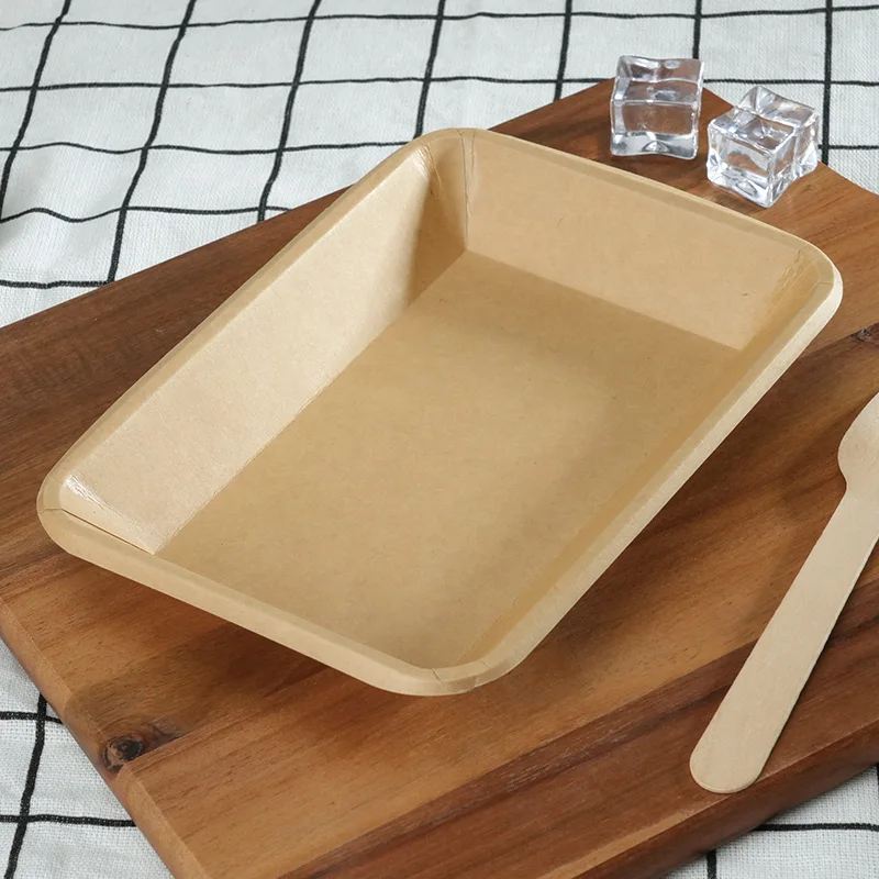 

Factory Custom Disposable Takeaway Packaging Serving French Fries Fast Take Out Paper Boat Food Tray