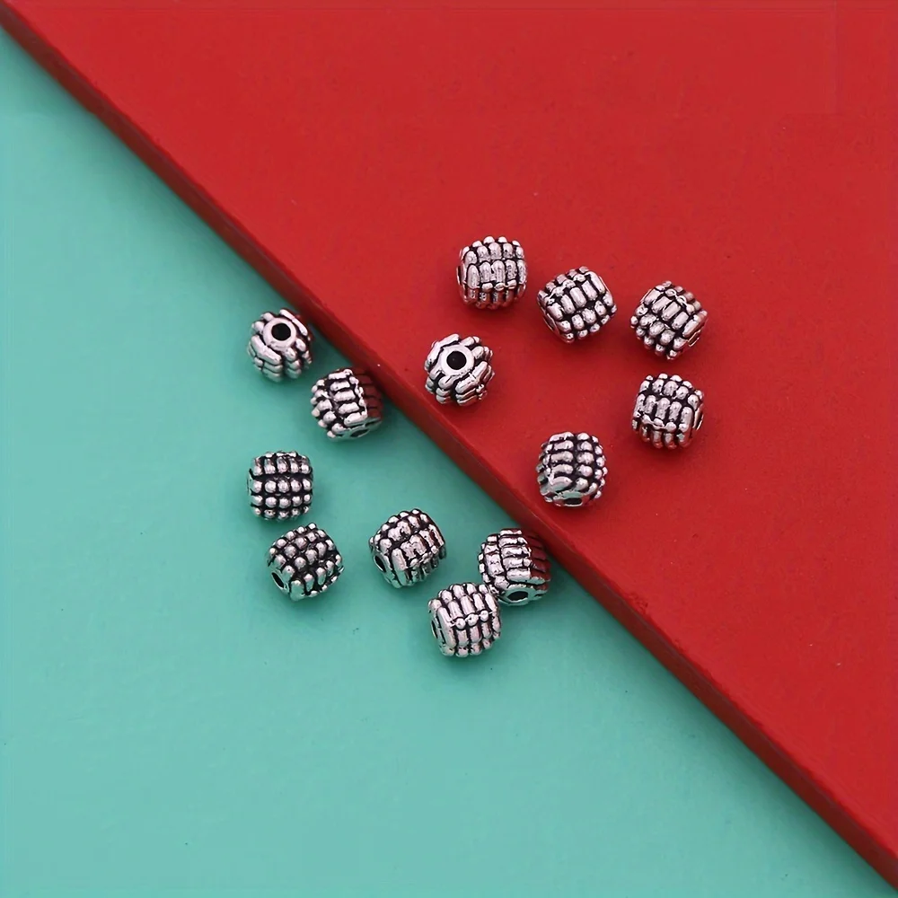 

22pcs 6.5X6.5mm Oval Spacer Barrel Loose Beads Jewelry Making DIY Crafting L741