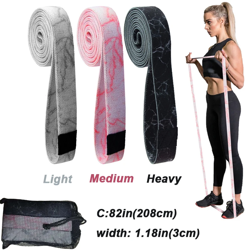 Fabric Booty Bands Long Resistance Bands Workout Butt Legs Pull Up Exercise Elastic Stretch Bands Home Gym Fitness Custom Logo