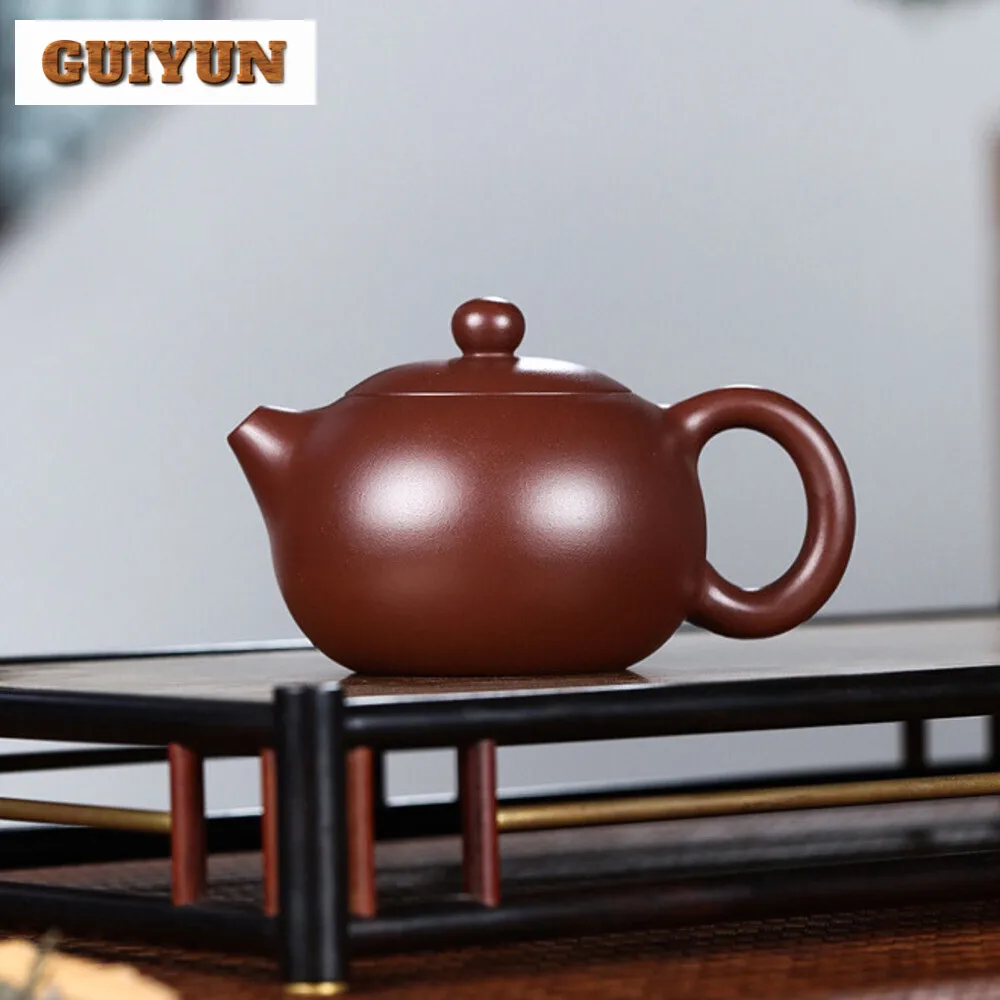 

230ML Vintage Yixing Purple Clay Teapots Master Handmade Pot Raw Ore Purple Zhu Mud Tea Making Kettle Zisha Tea Set Cafes Gift