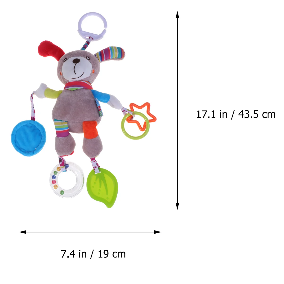 Lovely Cartoon Animal Little Crib Hanging Bells Kids Stuffed Soft Figures Development Gift