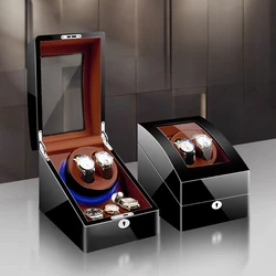 2+3 Watch Winder for Automatic Watches Box Mechanical Watch Rotator Holder Storage Boxes 5th Gear Adjustment Battery Available