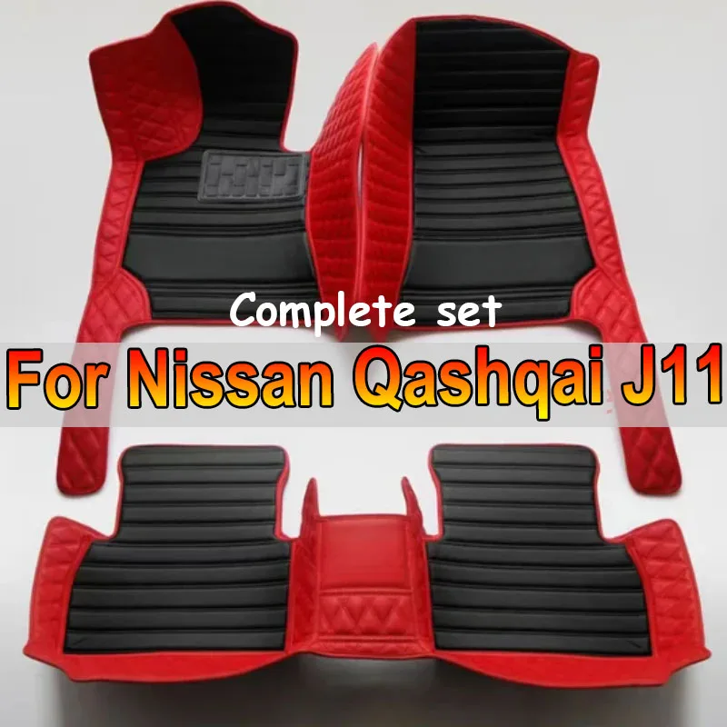 

Кожаные автомобильные коврики для Nissan Qashqai J11 2020 2019 2018 2017 2016 2015 2014 Ковры Коврики Накладки Детали интерьера Аксессуары