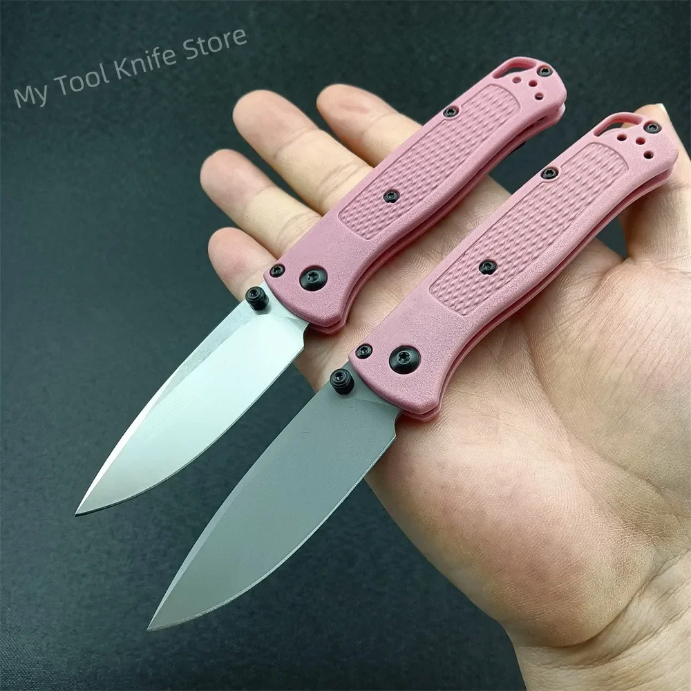 BM 533BK Pocket Folding Knife CPM-S30V Blade Pink Grivory Handle Camping Hunting Survival Self-defense EDC Utility Knives Tools