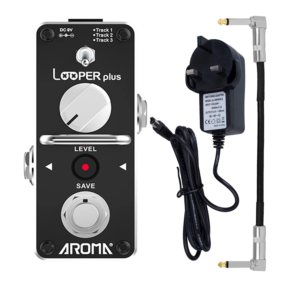 AROMA Guitar Looper Plus Effect Pedal 60 Minutes Unlimited Overlay Recordings Buffer Bypass Electric Guitar Pedal ALP-3S