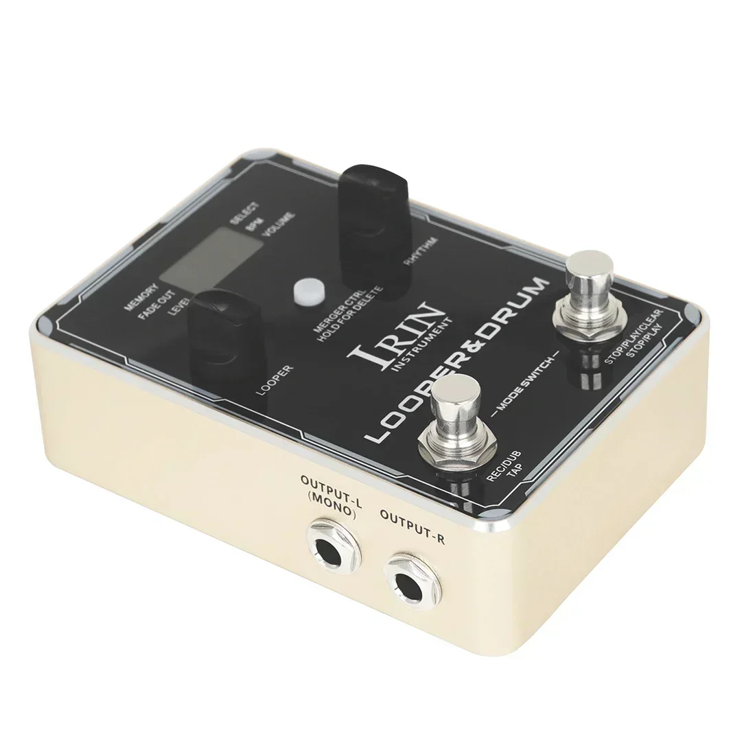 IRIN Guitarra Effect Drum Machine Phrase Loop Monoblock Effects Pedal 40 Storage 100 Drum Rhythms 10 Metronomes Guitar Bass Part