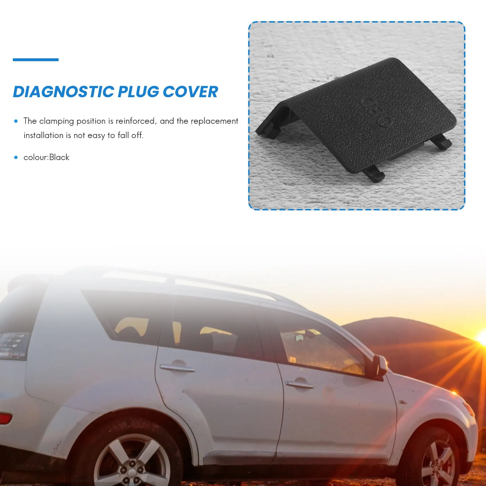 For-BMW 3 Series E90 E91 E92 E93 Diagnostic Plug Cover OBD Black LHD Panel Decorative Cover 51437147538