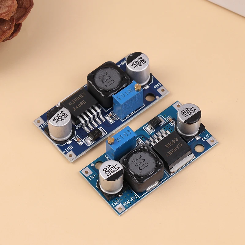 2Pcs XL6009 DC-DC Buck Boost Voltage Converter Power Module 4A 400KHz Adjustable Switch Module 4-32V To 5-35V Power Supply