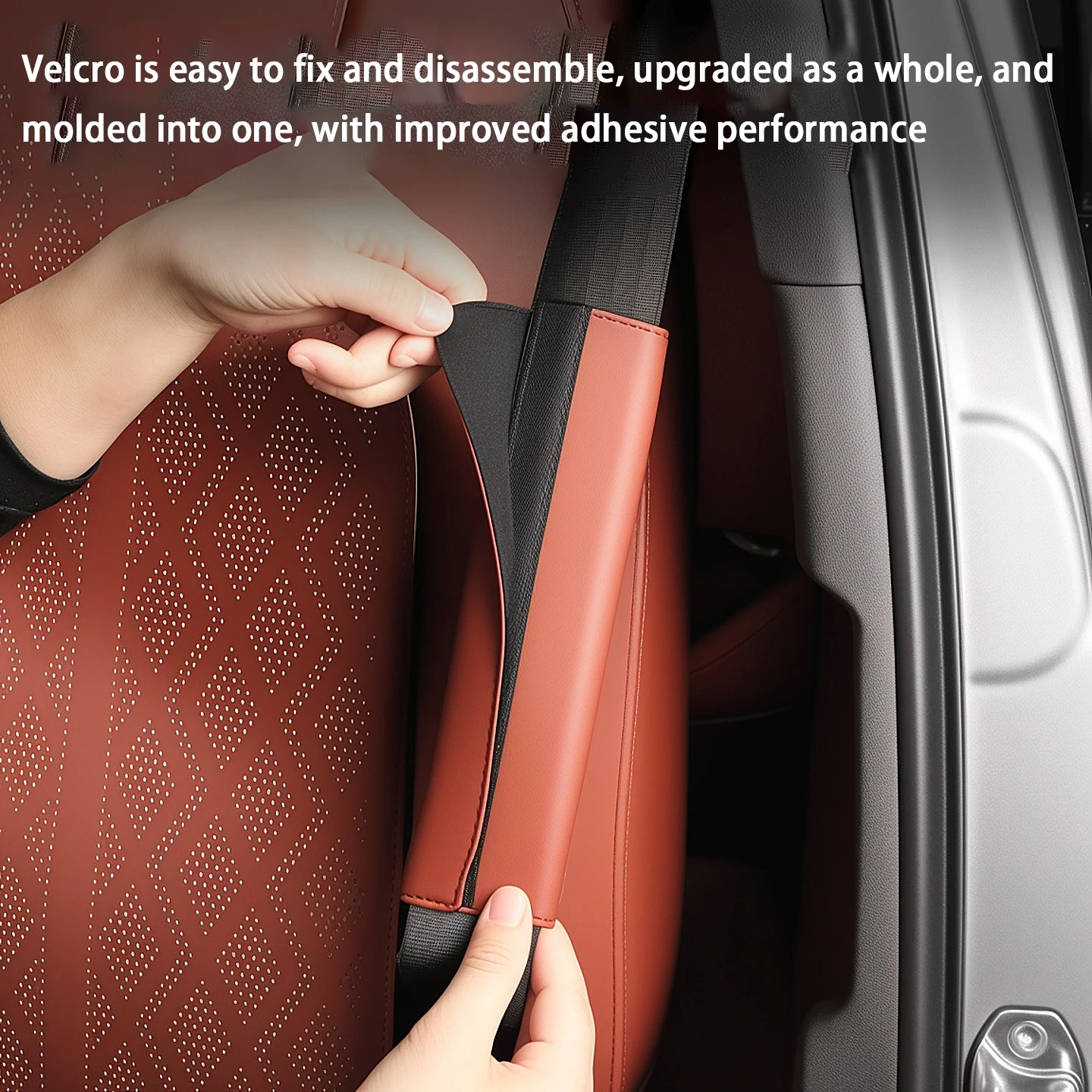 For Audi Q5 Q5L GU 2025 2026 Seat Belt Shoulder Pads Safety Belt Protector Cover 2PCS Interior Accessories view 4