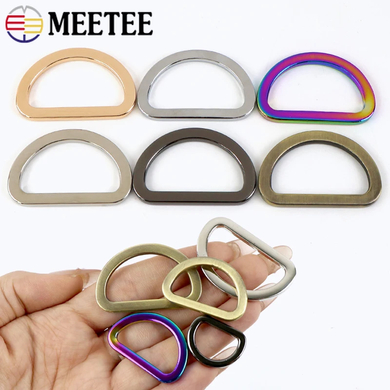 10/20Pcs Metal D Ring Buckle Bag Strap Belt Buckles Clasp Garment Dog Collar Hooks Webbing Loops DIY  Leather Craft Supplies