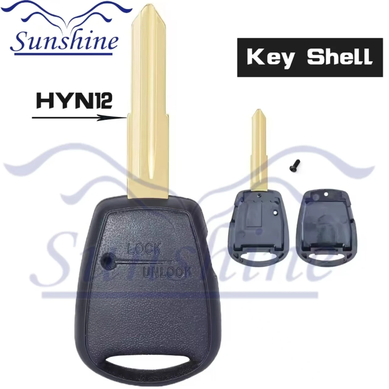 Sunshine HYN14R/ HYN10/ HYN12 Uncut Remote Key Shell Case Side 1 Button Fob for Hyundai iLoad iMax Accent 2006-2015 Key shell