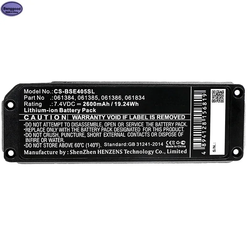 

Banggood Applicable to Bose Soundlink Mini one audio battery directly supplied by the manufacturer 061384 061385