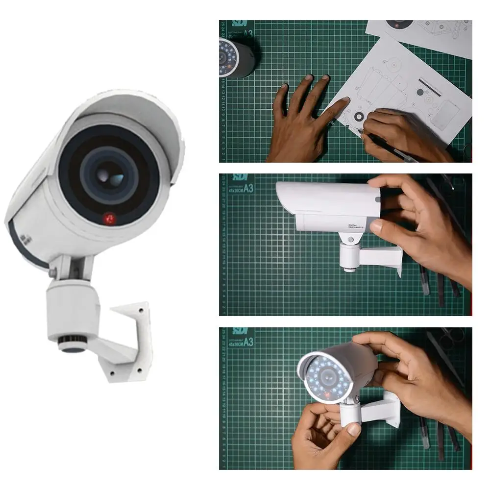 DIY Paper Model Toys 3D Monitoring Camera 1: 1 True Toys Camera Ratio Gift Craft Security Surveillance Paper Simulation