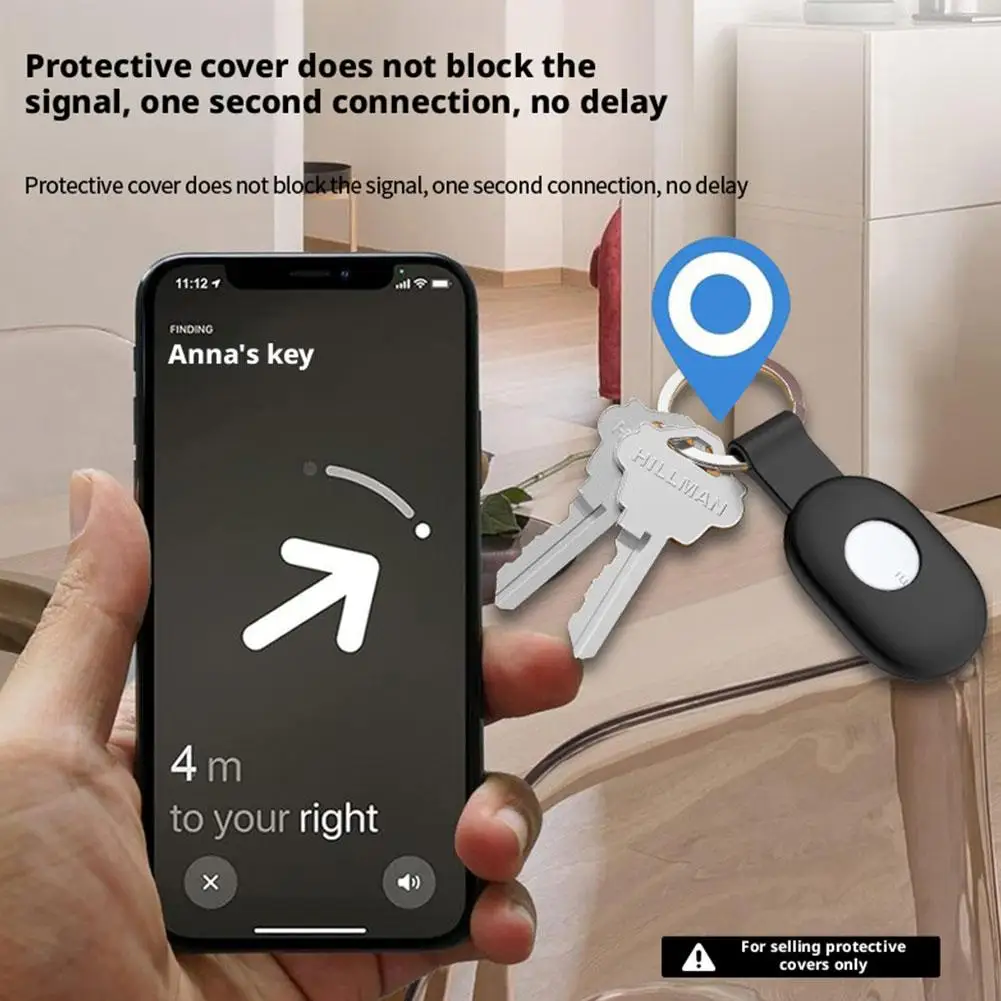 Silicone Protective Case for Xiaomi Tag - With Keychain Loop, Pet Locator Holder, Anti-Loss Cover Accessories K1D1
