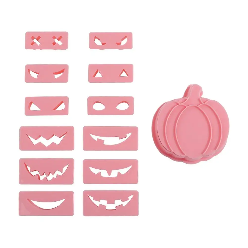 Emporte-pièce en Plastique en Forme de Citrouille 3D, Moule à Biscuits Rose Mignon, Gaufreur pour Halloween