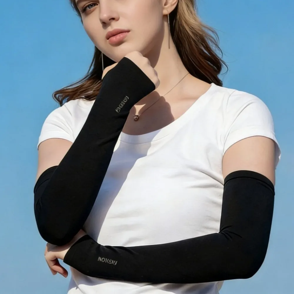 

Breathable Ice Silk Fingerless Arm Sleeves, Summer Cooling Sun Protection for Outdoor Riding Fishing