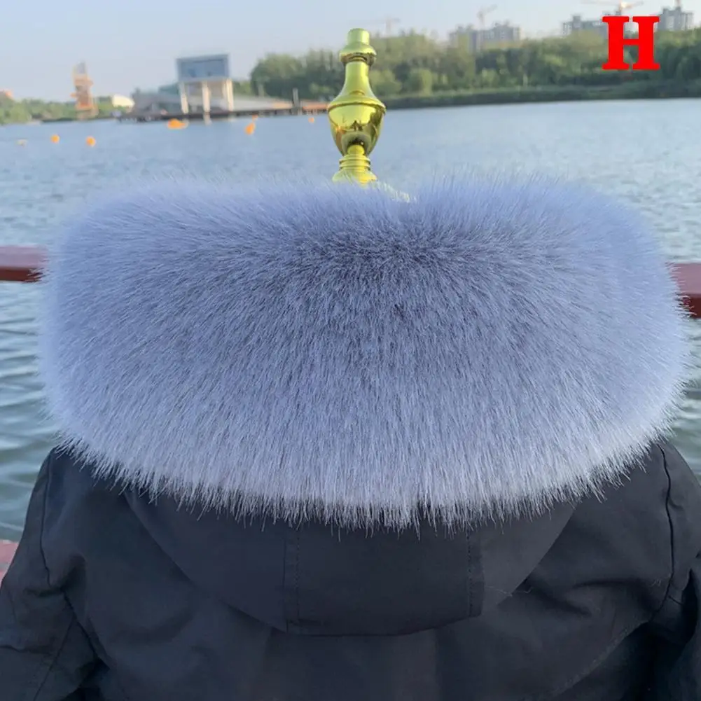 Women Faux Fur Collar Shawl Furry Fur Collar For Winter Coat Hood Fur Decor Fake Fur Scarf Parkas Coat Fur Collar Scarves E5F4