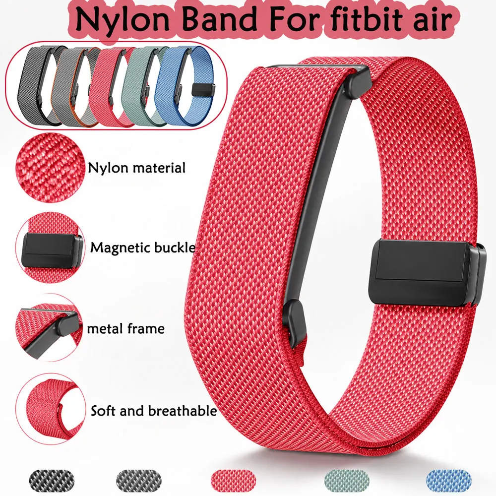 Nylonband, offizielle Version, magnetische Schnalle für Google Fitbit Air, hautfreundliches, wasserfestes Band, neuartige Farben für Google Fitbit Air