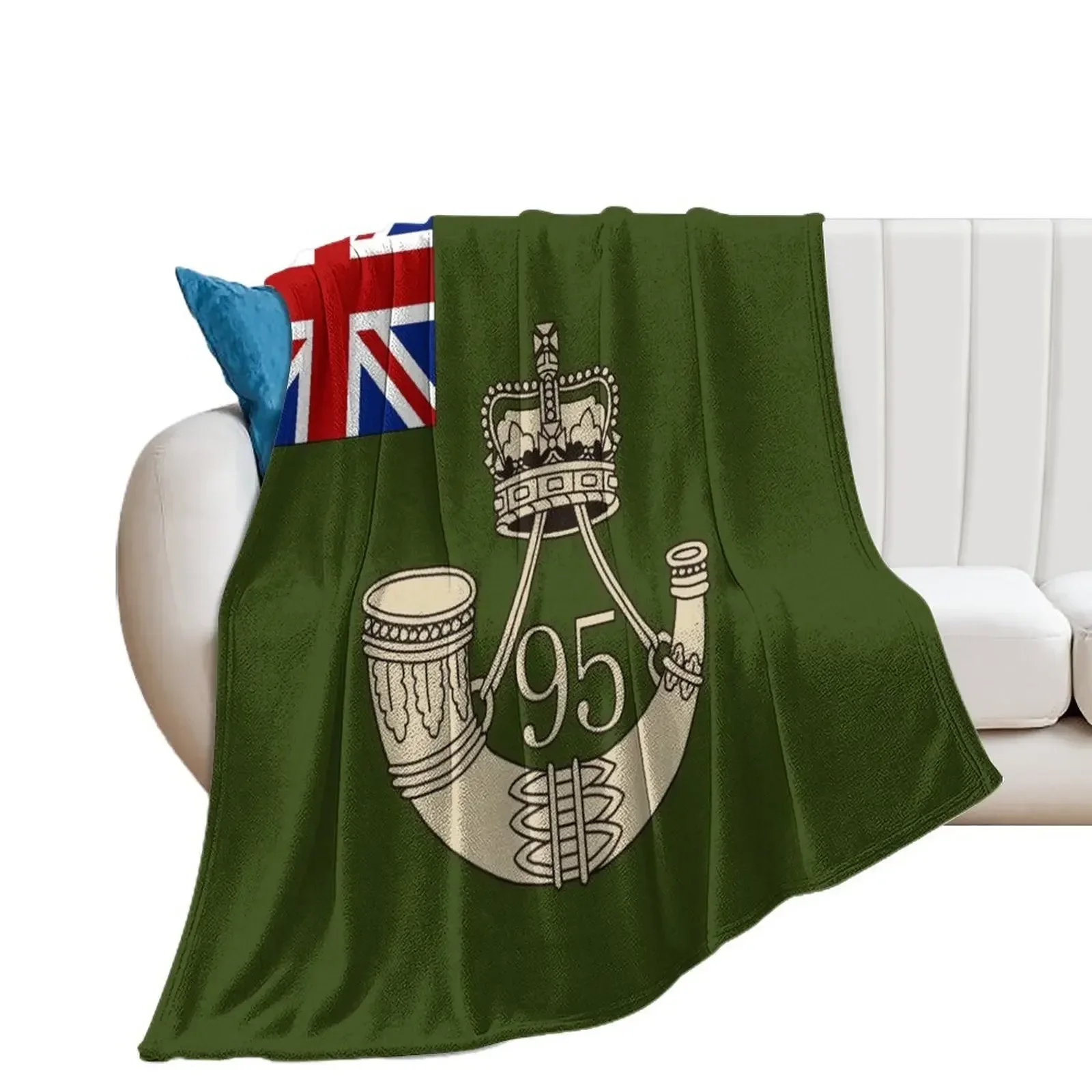 

Napoleonic British flag of the 95th Rifles Throw Blanket Blankets For Bed Furrys Blankets