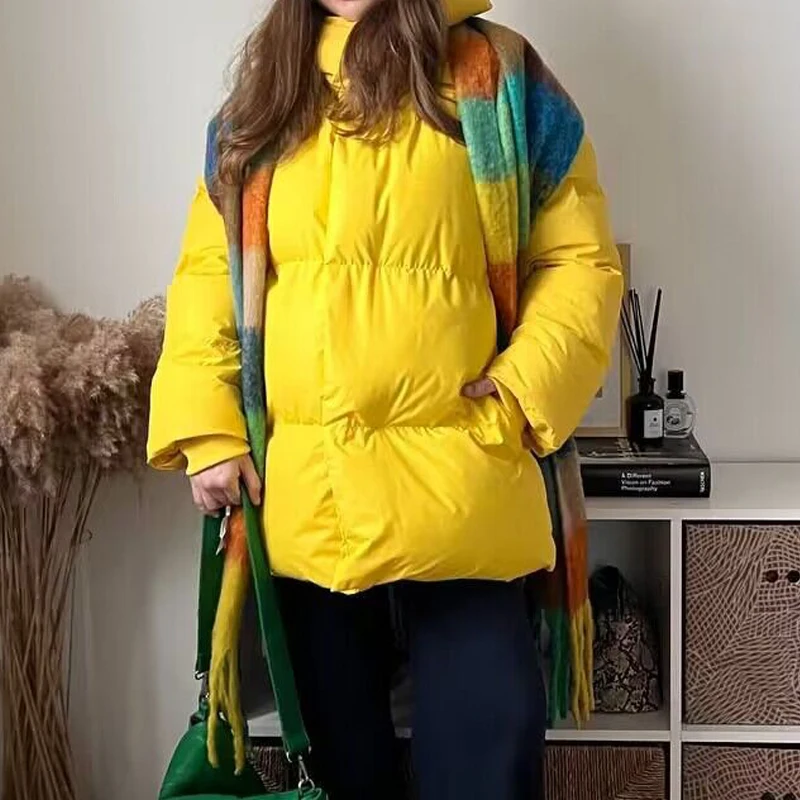 FADDISH-Parkas zippées à capuche pour femmes avec poches, vêtements d\'extérieur chauds décontractés pour femmes, manteau monochrome, haute qualité,