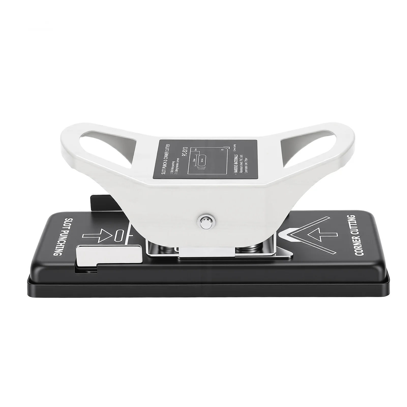 2 in 1 Slot Hole Punch R5 Round Corner and 3x13mm Slot Punching Manual Badge Hole Puncher for Home School Office