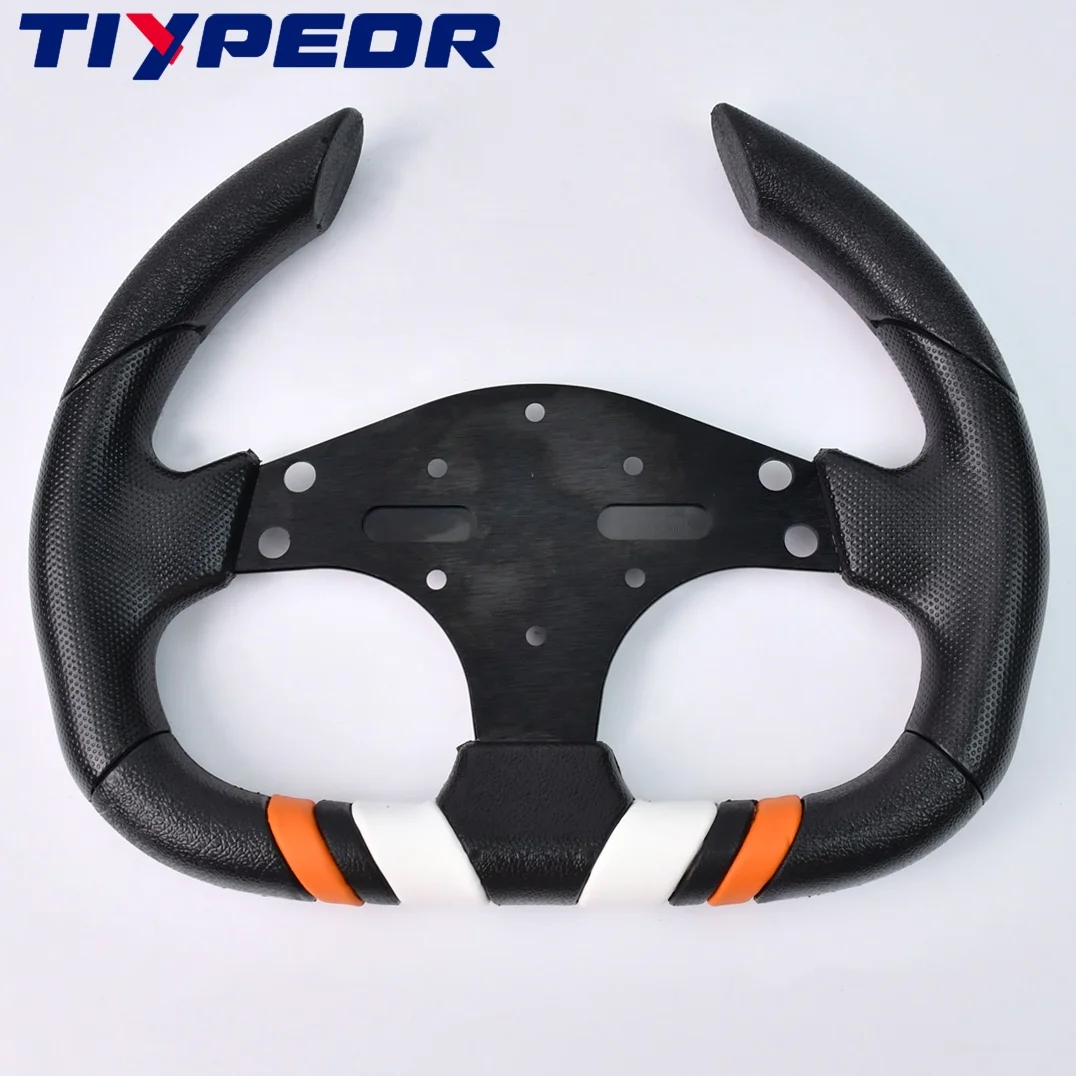 Tiypeor 13 inch PU Steering Wheel Sim Game Simulator Wheel Volantes With Button