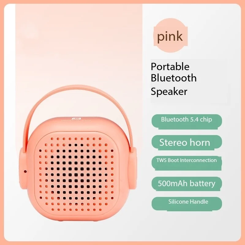 Speaker Bluetooth Mini, pengeras suara Mini Subwoofer lucu kualitas tinggi dengan Volume besar dapat diisi ulang portabel, peralatan Audio luar ruangan