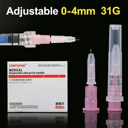 31G 4mm Adjustable Small Needle Disposable 31G Medical Micro-plastic Injection Cosmetic Sterile Needle Eyelid Tool Parts