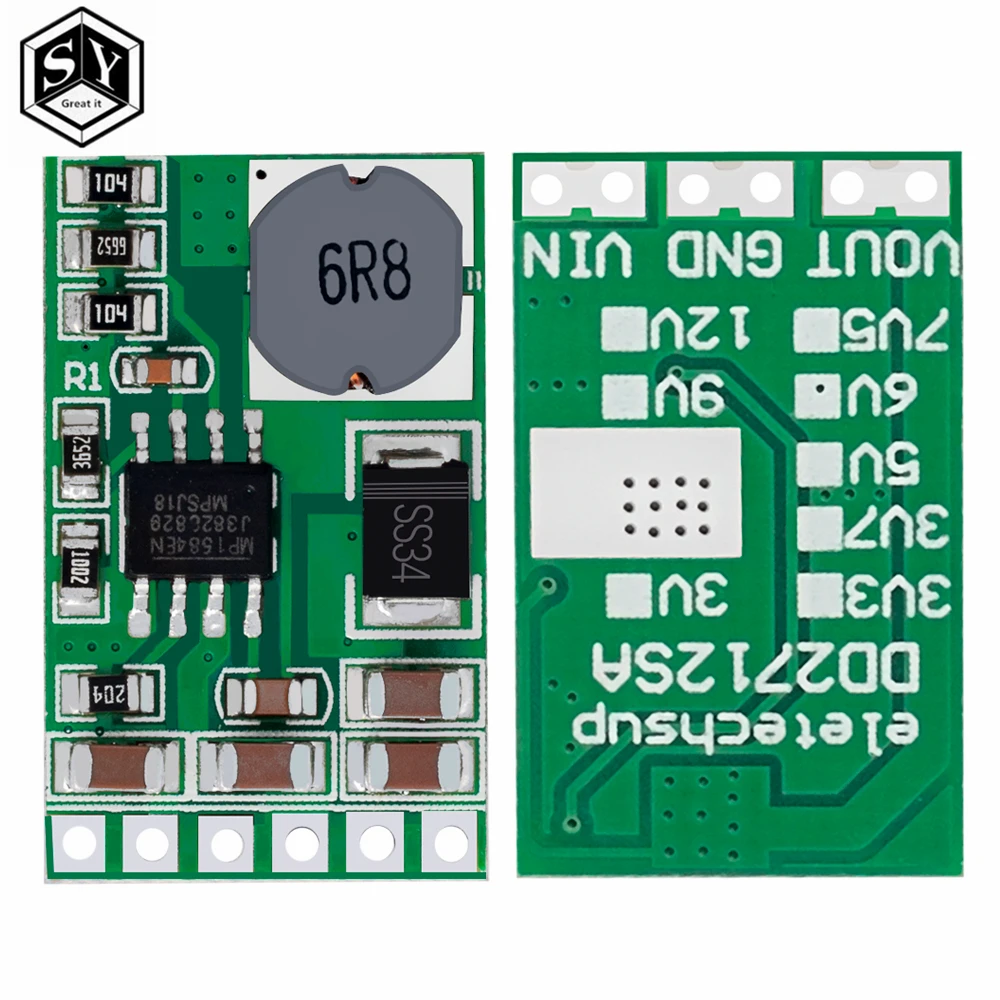 3.5A DC-DC Converter Module Buck Step-Down Voltage Regulator Board 4.5V-27V to 3V 3.3V 3.7V 5V 6V 7.5 9V 12V DD2712sa