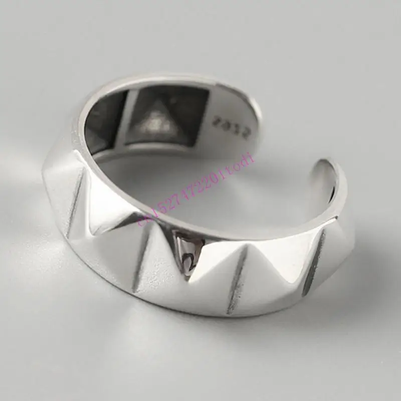 M76B Contemporary Rhombus Designs Rings Zinc Alloy Jewelry For Trendy Women image 5