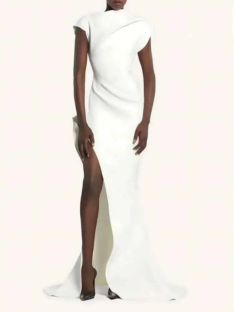 

Customized elegant sexy Saudi Arabic Evening Dress Pleats Tiered TulleOff Shoulder Dubai Prom Party Dress Floor Length