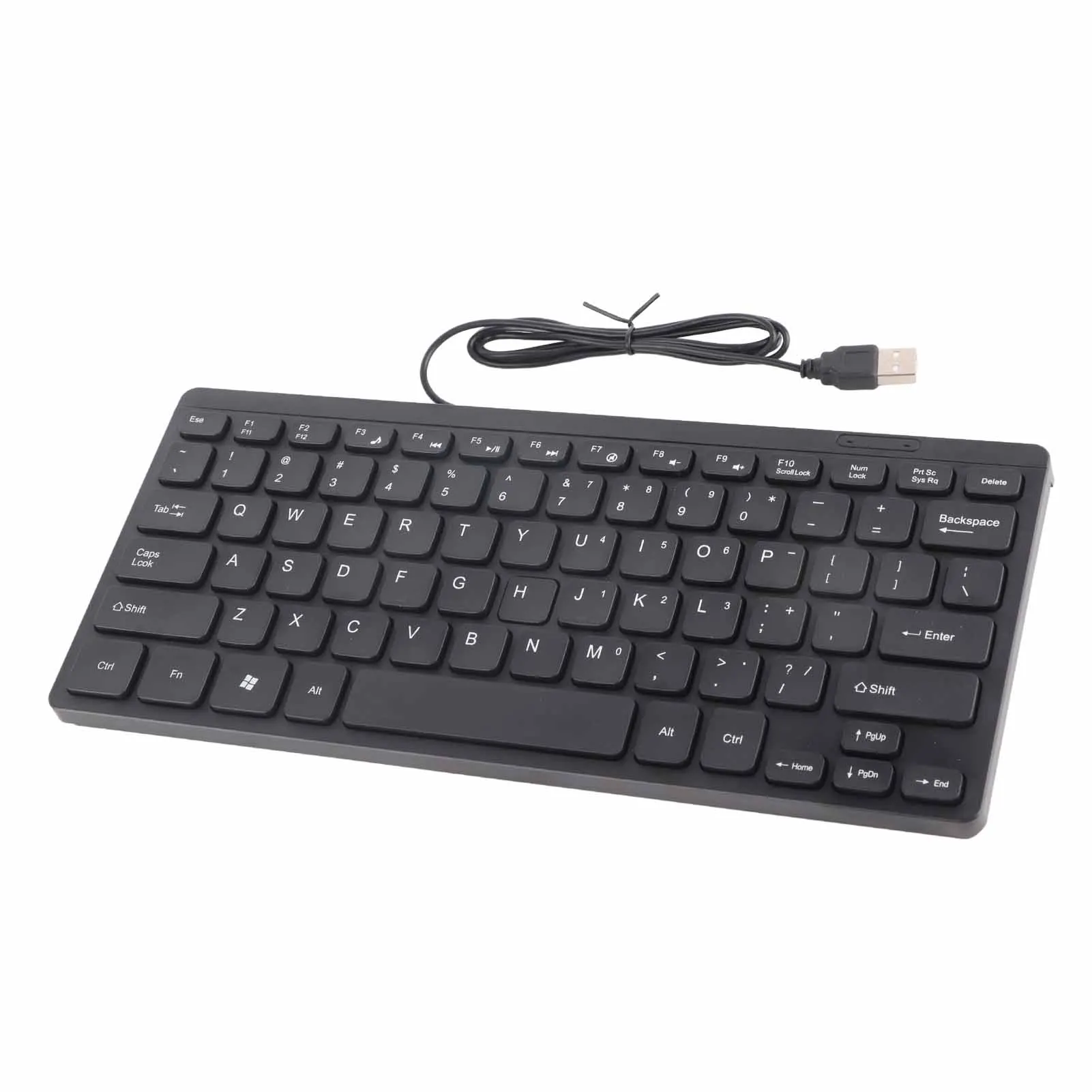 Teclado con cable USB de 78 teclas ABS teclado de ordenador Multimedia impermeable para ordenador portátil de escritorio de PC en casa