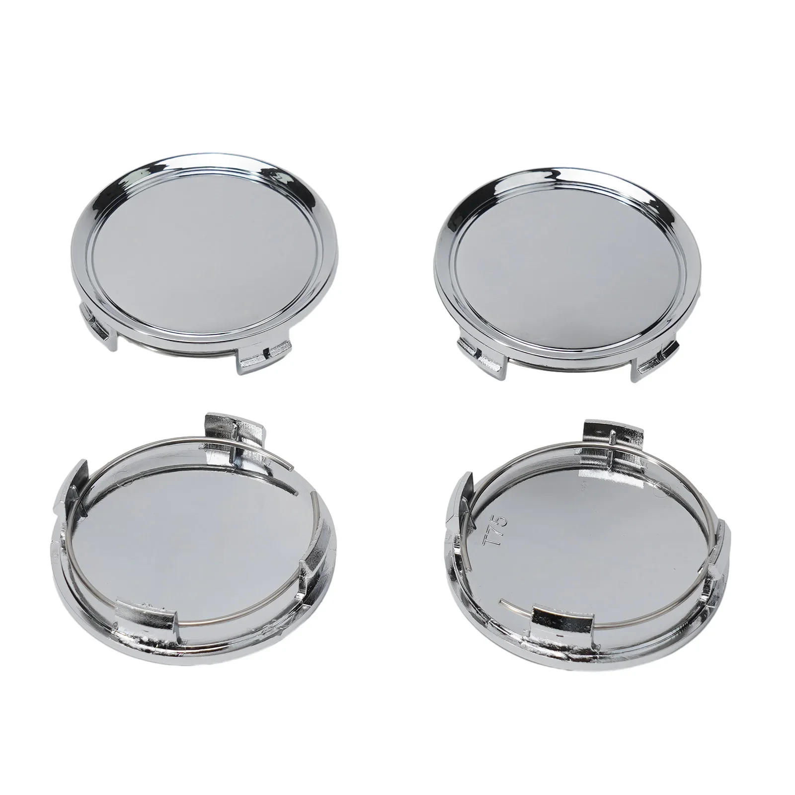 4pcs 75mm Car Vehicle Wheel Hub Center Cap Cover ABS Black Silver Universal High Quality Car Exterior Accessories