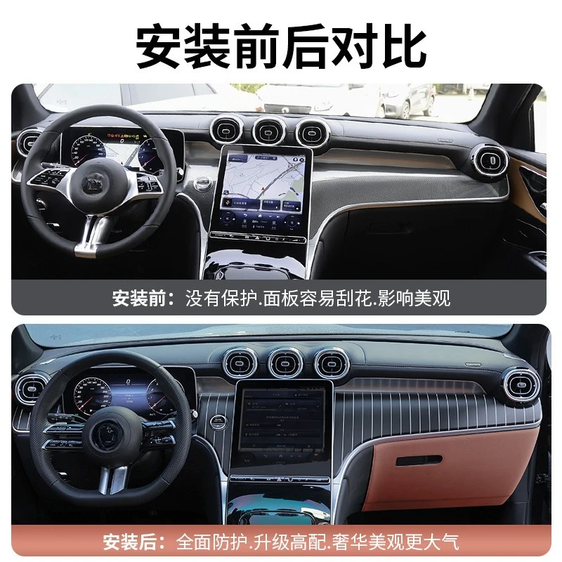Suitable for 22-25 Mercedes-Benz GLC300 New C-Class C260L/C200 Central Control Vertical Stripe Panel Dashboard