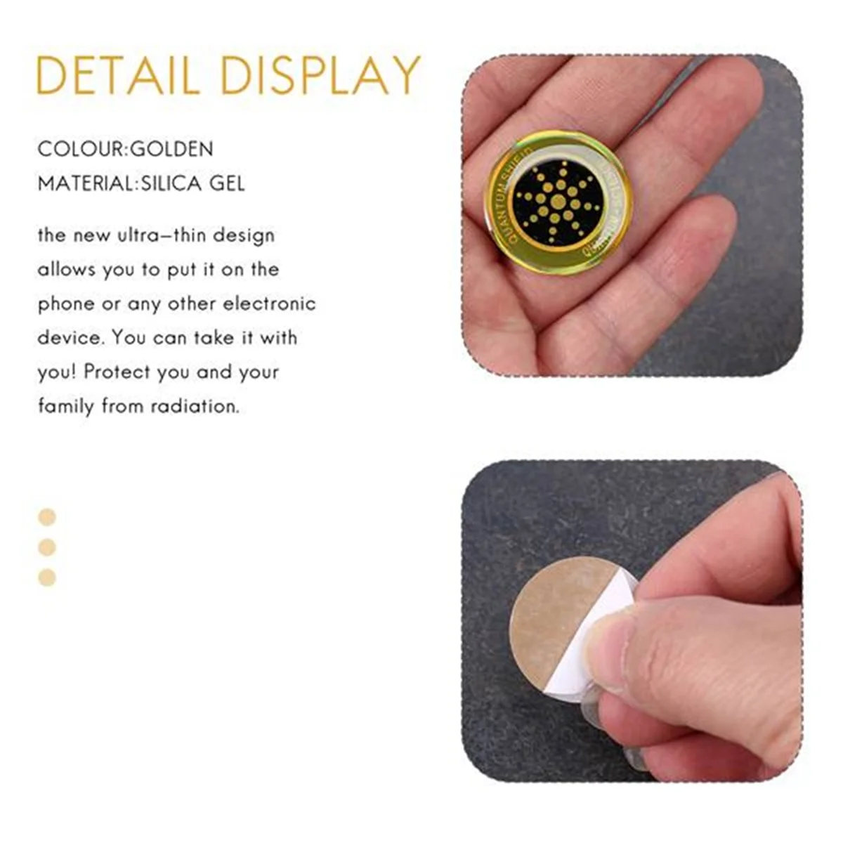 EMF 보호 스티커, 방사선 방지 휴대폰 스티커, 휴대폰 노트북 및 전자 기기용, 100 개