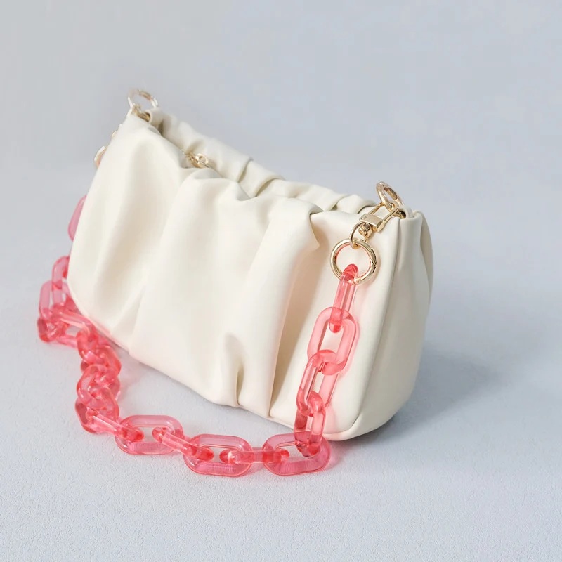 New Fashion Woman Bag Accessory Detachable Parts Replacement Chain Candy Transparent Strap Women Acrylic Shoulder Handle Chain