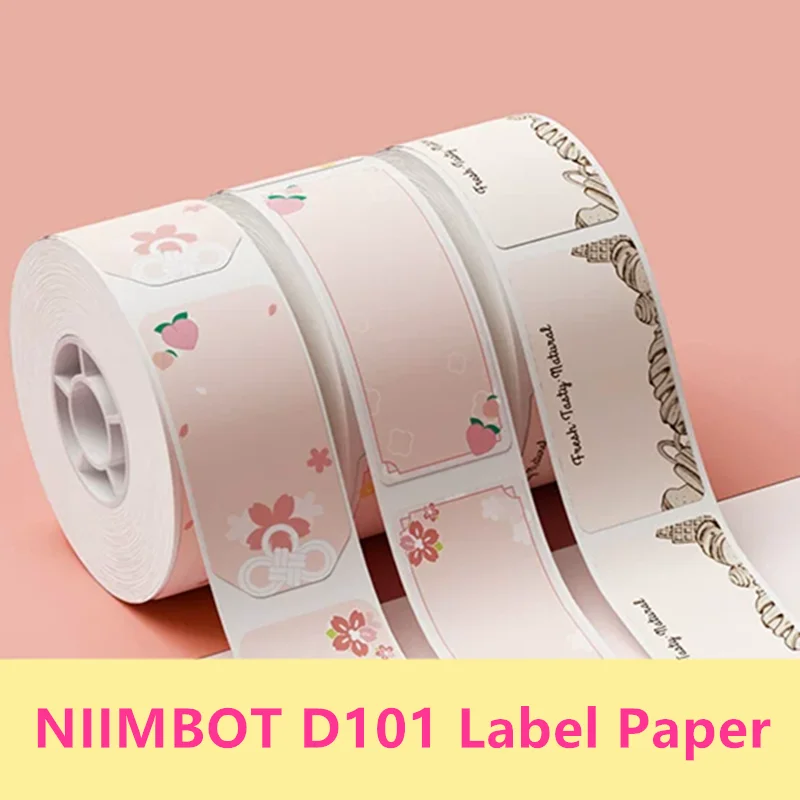 NIIMBOT D101 Label Printers Thermal Labels Paper White Color Transparent Sticker Round Label Marking Paper 20mm 25mm Wider Tapes