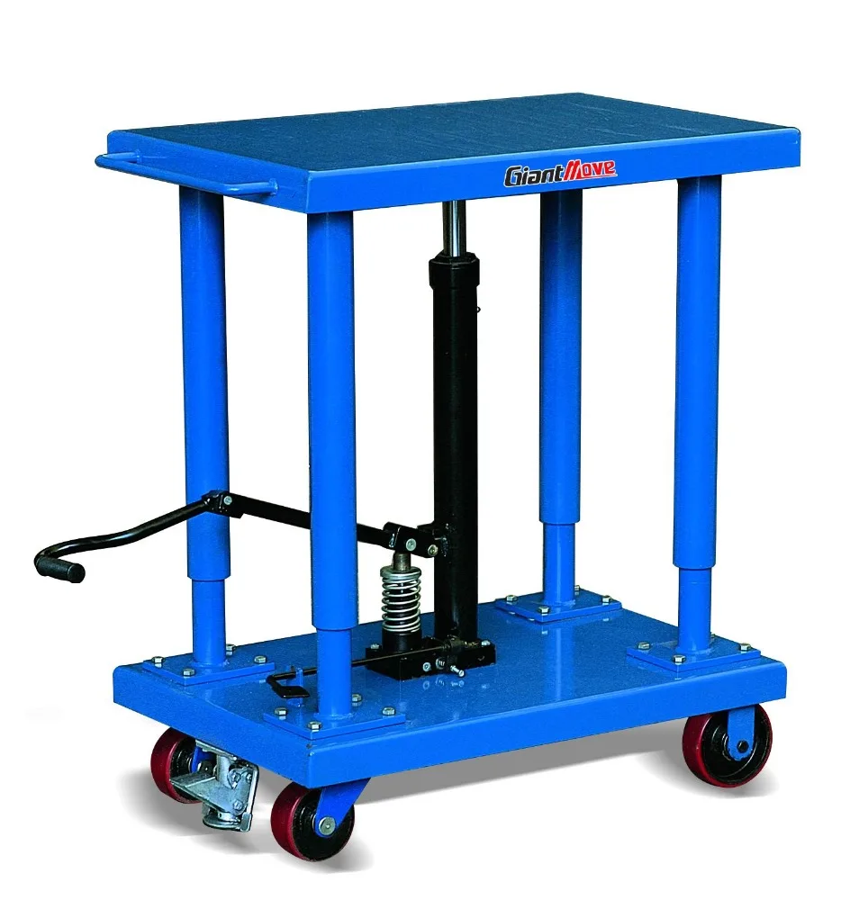 High Quality High Performance 900kg Hand Operated Manual Hydraulic Mobile Lift Platform