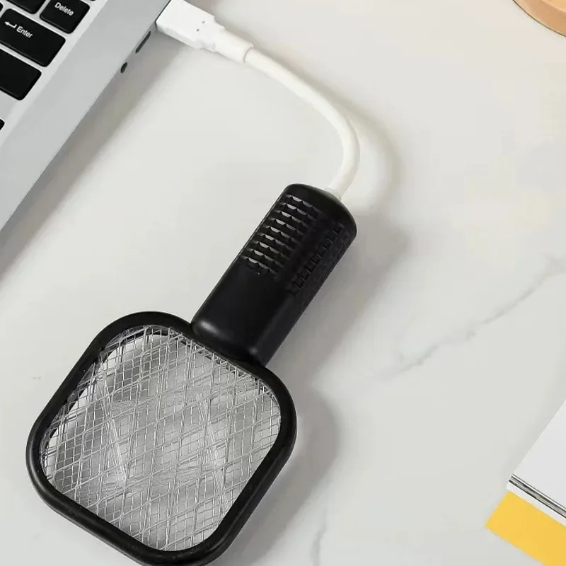 แบบพกพา USB ชาร์จ 2 in 1 ไฟฟ้ายุง Killer Fly Swatter Bug Zapper UV Light TRAP สําหรับในร่มกลางแจ้งบ้านห้องนอน