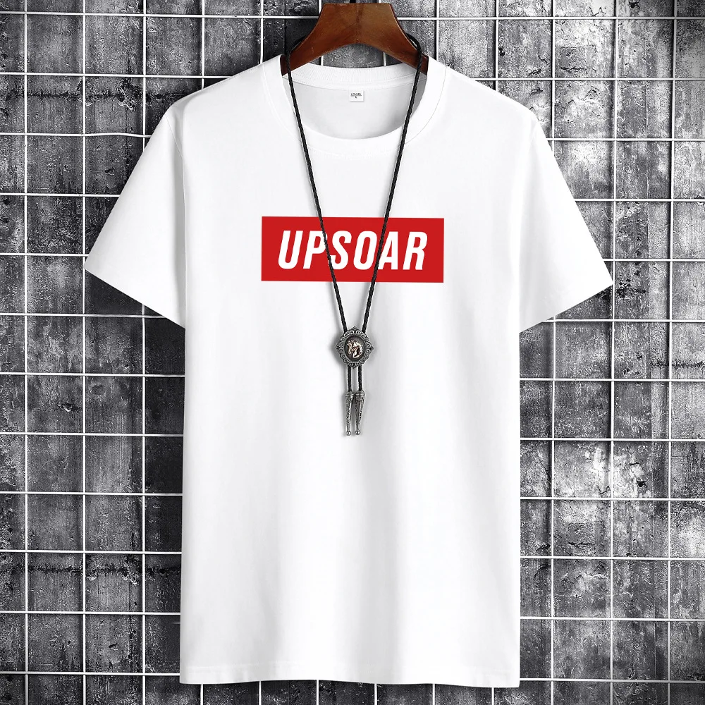JFUNCY  Summer Men's Oversized Cotton Casual T-Shirt Customizable Hand-Painted Design Custom Clothing Service