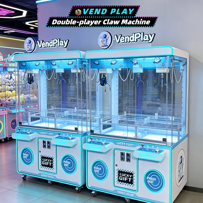 Durable Double Player Coin Operated Claw Machine, Easy Operate , Arcade Game Center Amusement Park Prize Vendor Catcher