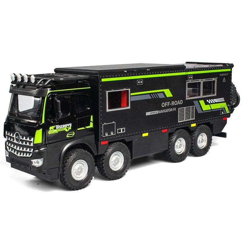 1:18 ノマジズム キャンピングカー RV モーターホーム おもちゃ モデルカー ダイキャスト プルバック トラック おもちゃ 車 モデル サウンドとライト付き 子供 男の子 女の子向け