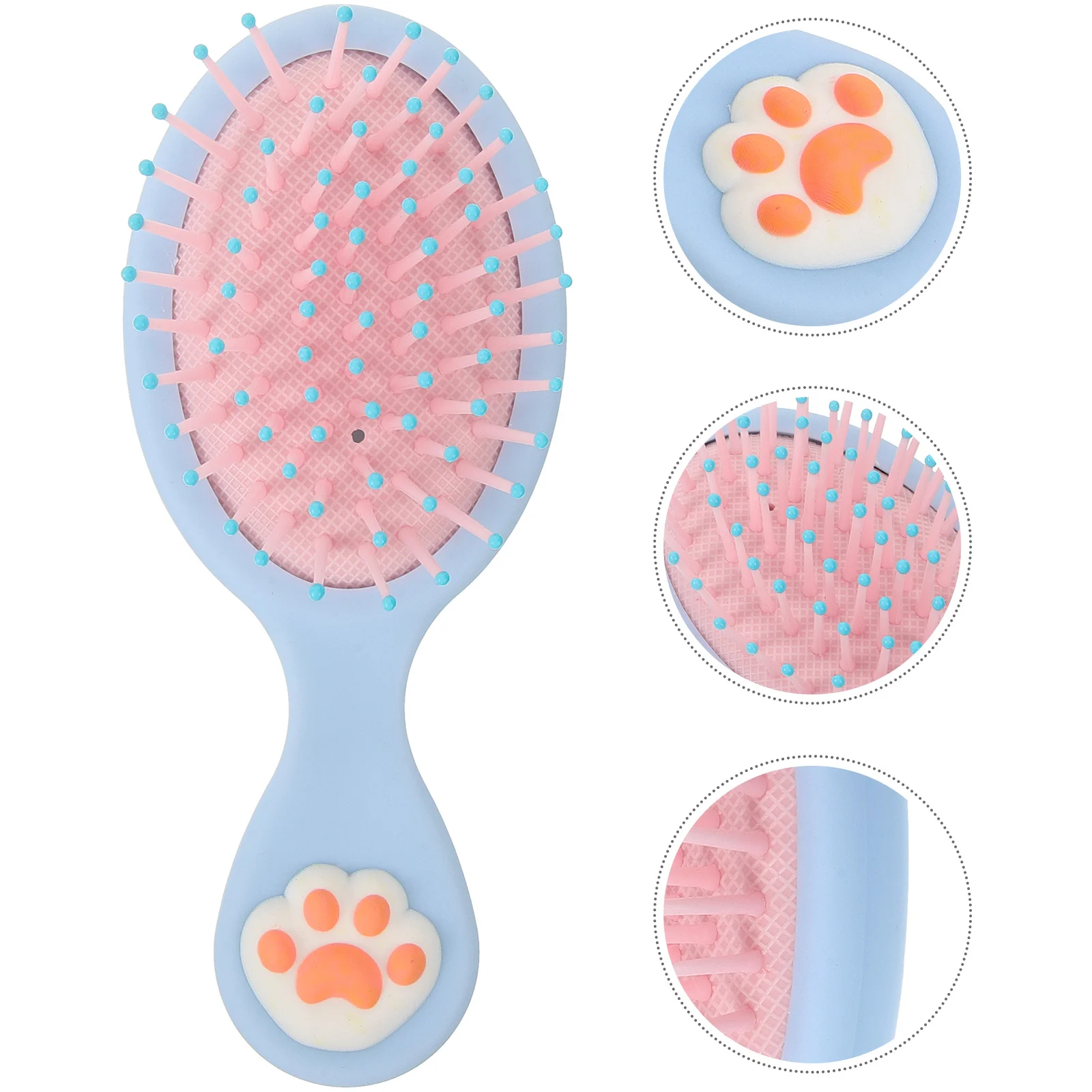 

1pcs Brush Detangling Wet Dry Hair Portable Travel For Curly Thick Hair Soft Bristles Small Design Girl
