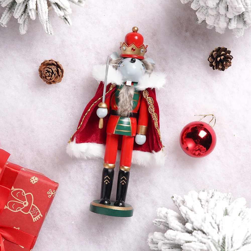 Home Desktop   Creative Gift TOY Wooden Handicraft OrnamenNutcracker Puppet Soldier Ornament Figurine Merry Christmas Decoration