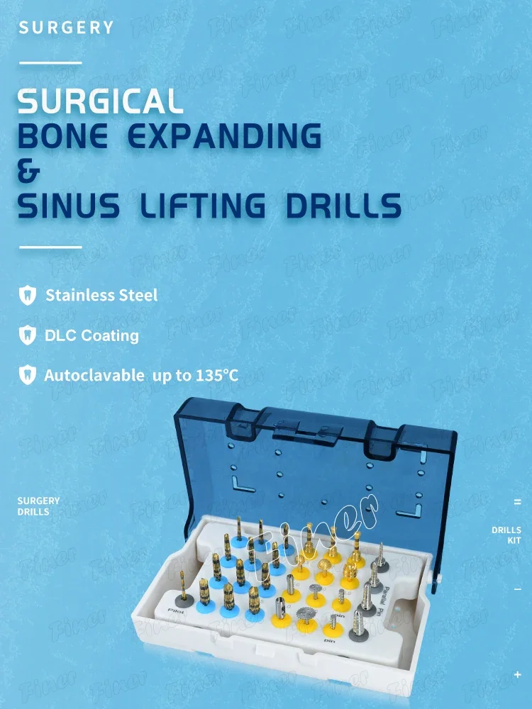 imp lant drill Den tal surgical kit imp lant surgical drill bur osseodensification burs