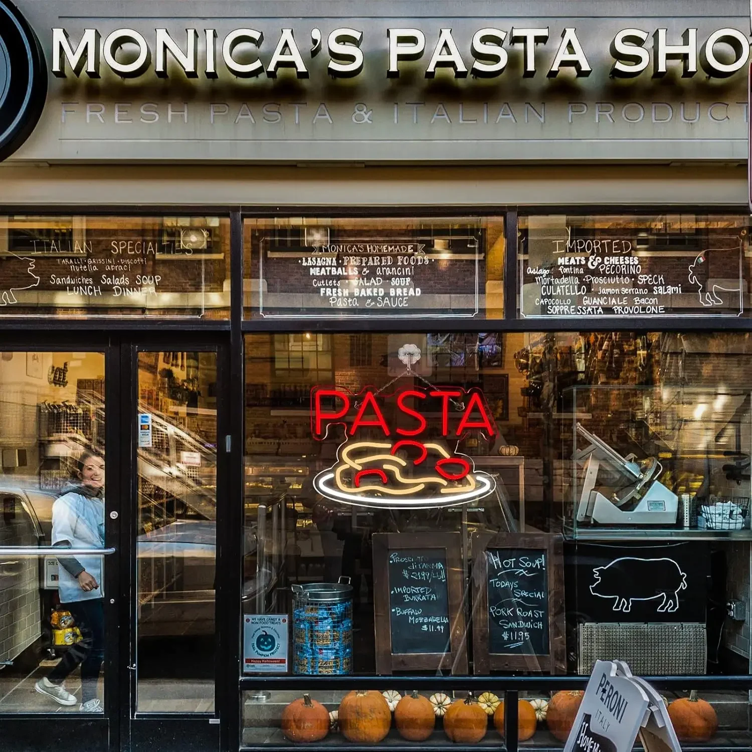Pasta Neon Signs for Wall Decor LED Neon Lights Sign Dimmable for Bedroom Business Signs Suitable for Italian Pasta Restaurant